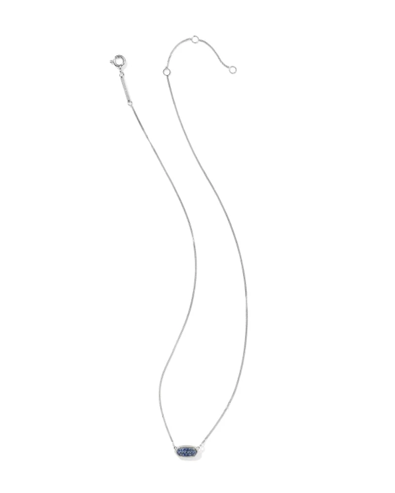 Lisa 14k White Gold Pendant Necklace in Blue Sapphire