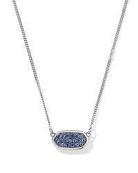 Lisa 14k White Gold Pendant Necklace in Blue Sapphire