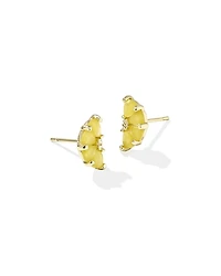 Lemon Gold Stud Earrings