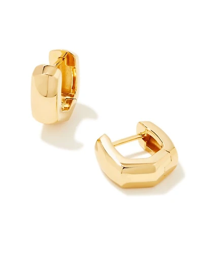 Davie Wide Huggie Earrings 18k Gold Vermeil