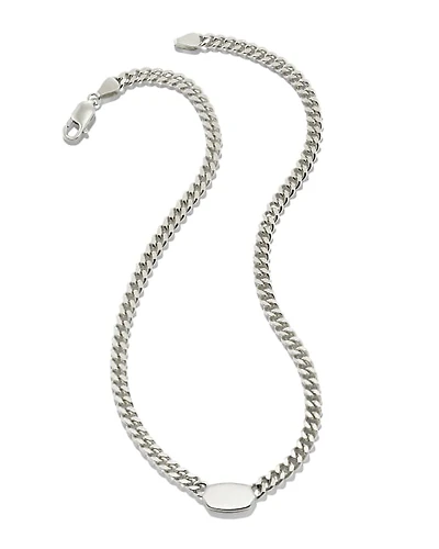 Elisa Curb Chain Necklace Sterling Silver