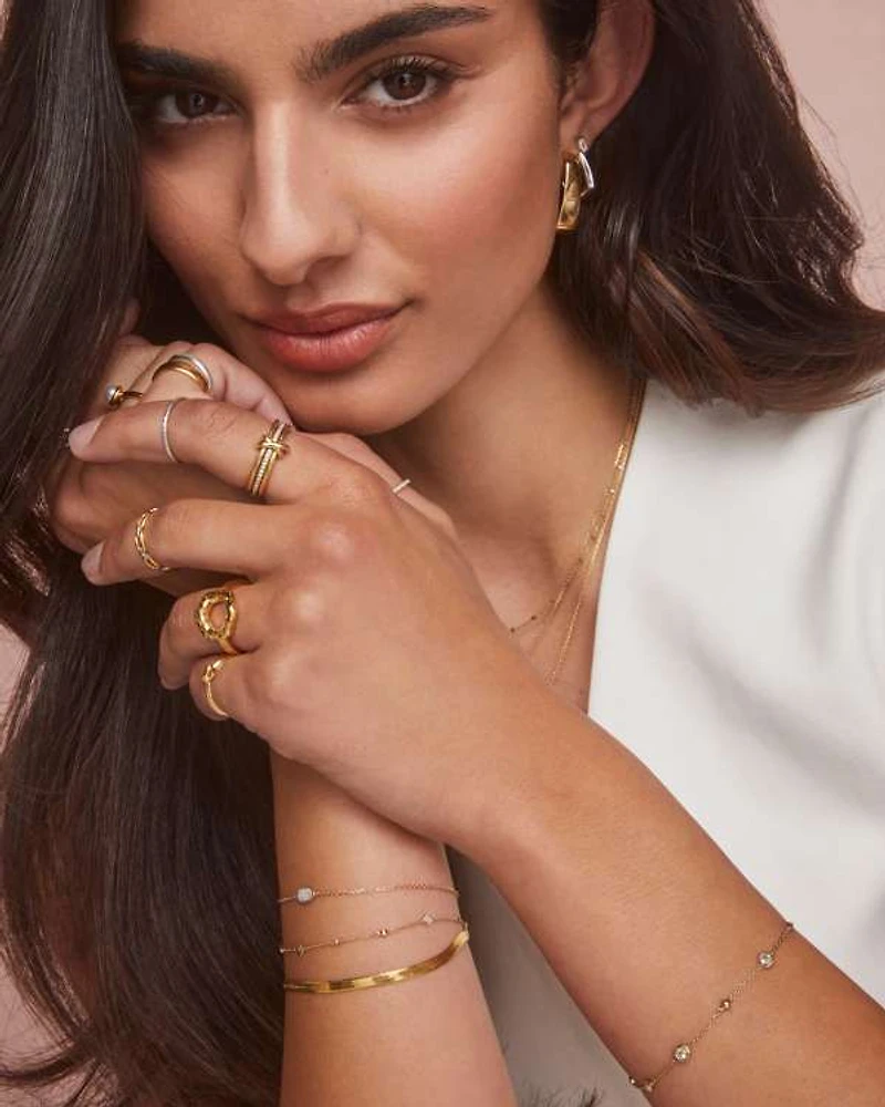 Millicent Delicate Chain Bracelet in White Diamond