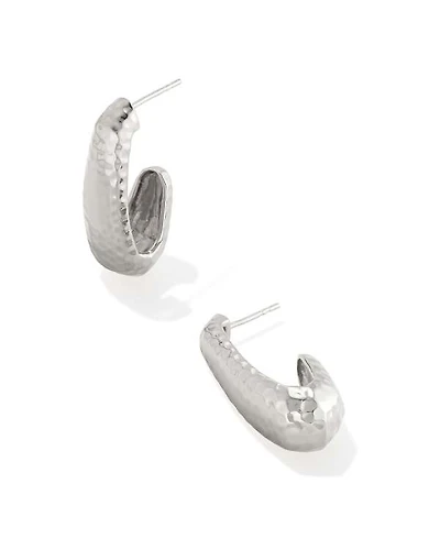 Ellen Sterling Silver Metal Hoop Earrings