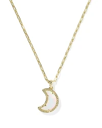 Moon Gold Short Pendant Necklace