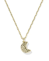 Moon Gold Short Pendant Necklace