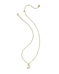 Moon Gold Short Pendant Necklace