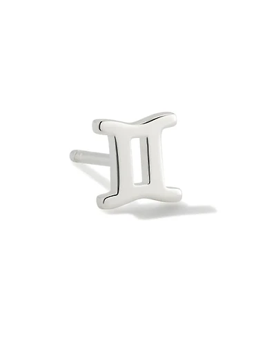 Gemini Single Stud Earring Sterling Silver