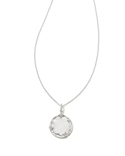 Luna Sterling Silver Charm Necklace White Sapphire