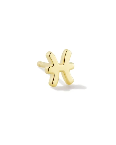 Pisces Single Stud Earring 18k Gold Vermeil