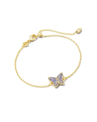 Lillia Crystal Butterfly Delicate Chain Bracelet