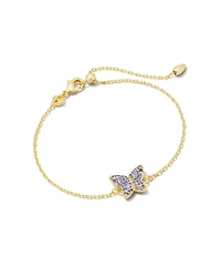 Lillia Crystal Butterfly Delicate Chain Bracelet
