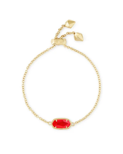 Elaina Gold Adjustable Chain Bracelet Red Illusion