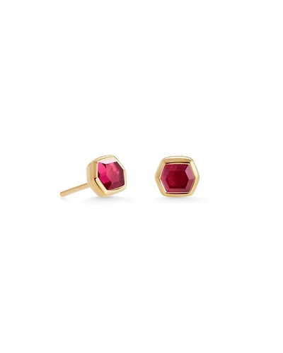 Davie 18k Gold Vermeil January Stud Earrings
