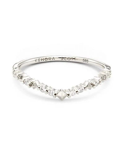 Jaclyn Band Ring White Diamond