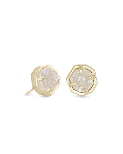Nola Rose Gold Stud Earrings Drusy