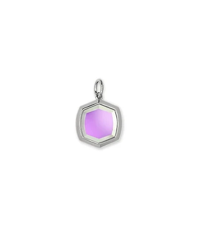 Davis Sterling Silver Charm Dichroic Glass