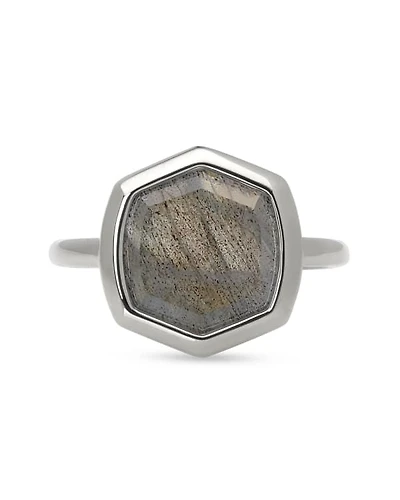 DAVIS STONE RING STERLING SLV BLACK MOP