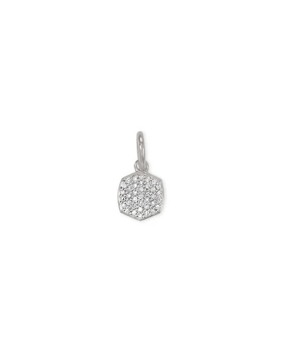 Davis Sterling Silver Charm in White Diamond