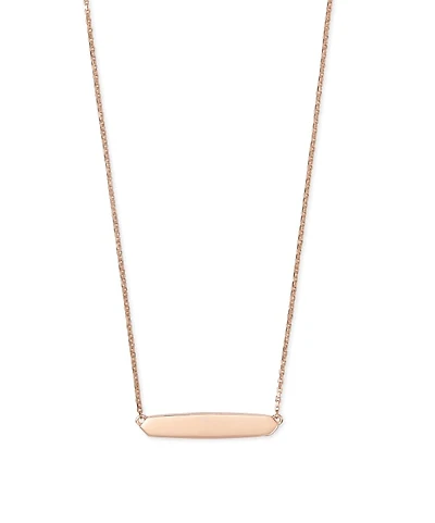 Mattie Bar Pendant Necklace in 18k Rose Gold Vermeil