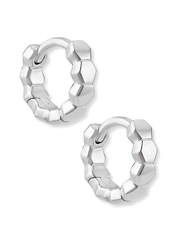 Davis Huggie Earrings in Sterling Silver