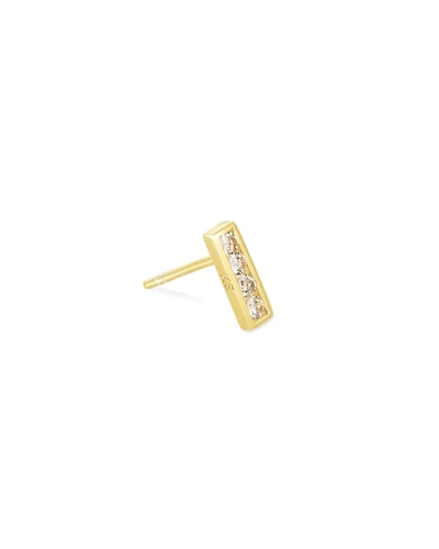 Ciera 18k Gold Vermeil Mini Single Stud Earring White Topaz