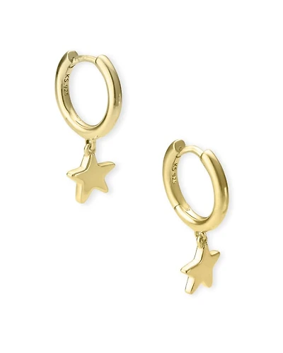 Jae Star Huggie Earrings 18k Gold Vermeil