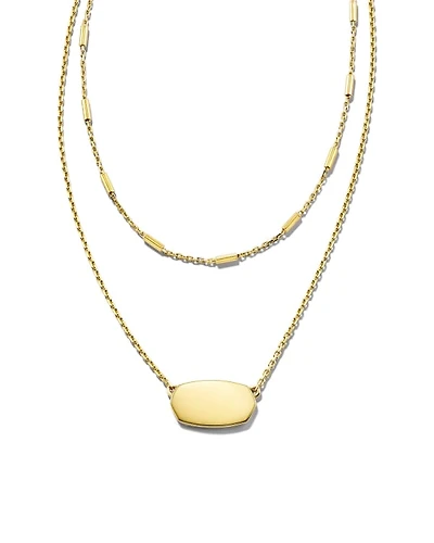 Elisa Multi Strand Necklace in 18k Rose Gold Vermeil