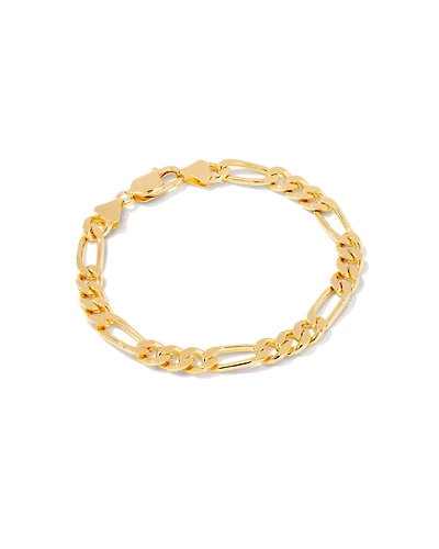 Figaro Chain Bracelet Oxidized Sterling Silver