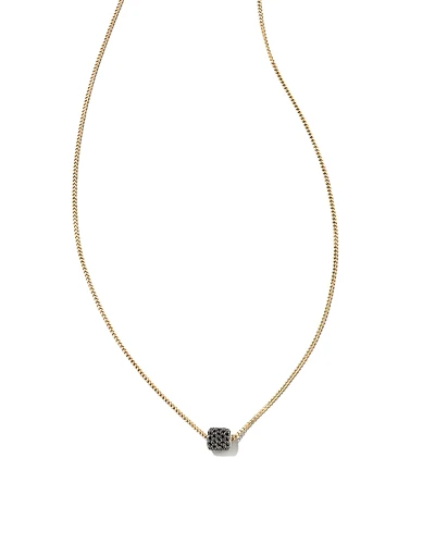 0.17 ct Stella 14k Yellow Gold Pendant Necklace in Black Diamond