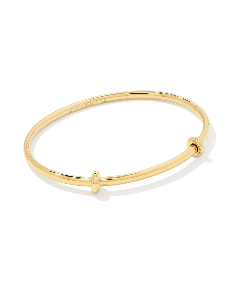 Charm Bangle Bracelet 18k Gold Vermeil
