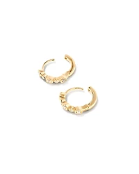 Davie Sterling Silver Trio Huggie Earrings White Sapphire
