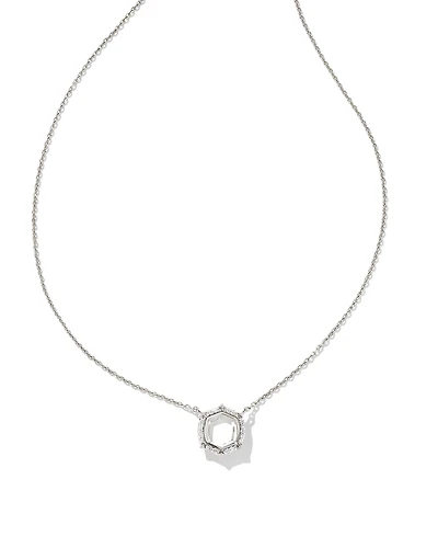 Davis 18k Gold Vermeil Luxe Pendant Necklace in White Sapphire