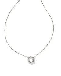 Davis 18k Gold Vermeil Luxe Pendant Necklace in White Sapphire