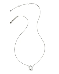 Davis 18k Gold Vermeil Luxe Pendant Necklace in White Sapphire