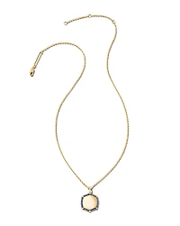 Davis 18k Gold Vermeil Luxe Charm Necklace in White Sapphire
