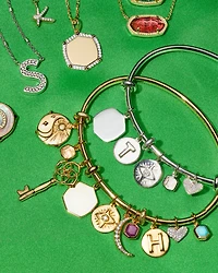 Charm Bangle Bracelet 18k Gold Vermeil