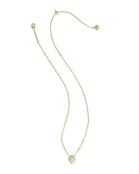 Framed Gold Tess Satellite Short Pendant Necklace in Ivory Mother-of-Pearl