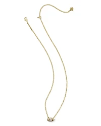 Bailey Gold Pave Short Pendant Necklace in White CZ