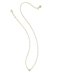 Mini Ari Heart Gold Satellite Short Pendant Necklace in Red Lab Grown Opal
