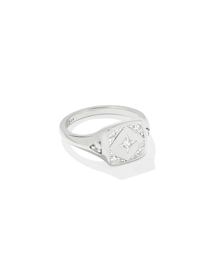 Ashby 18k Gold Vermeil Statement Ring White Topaz