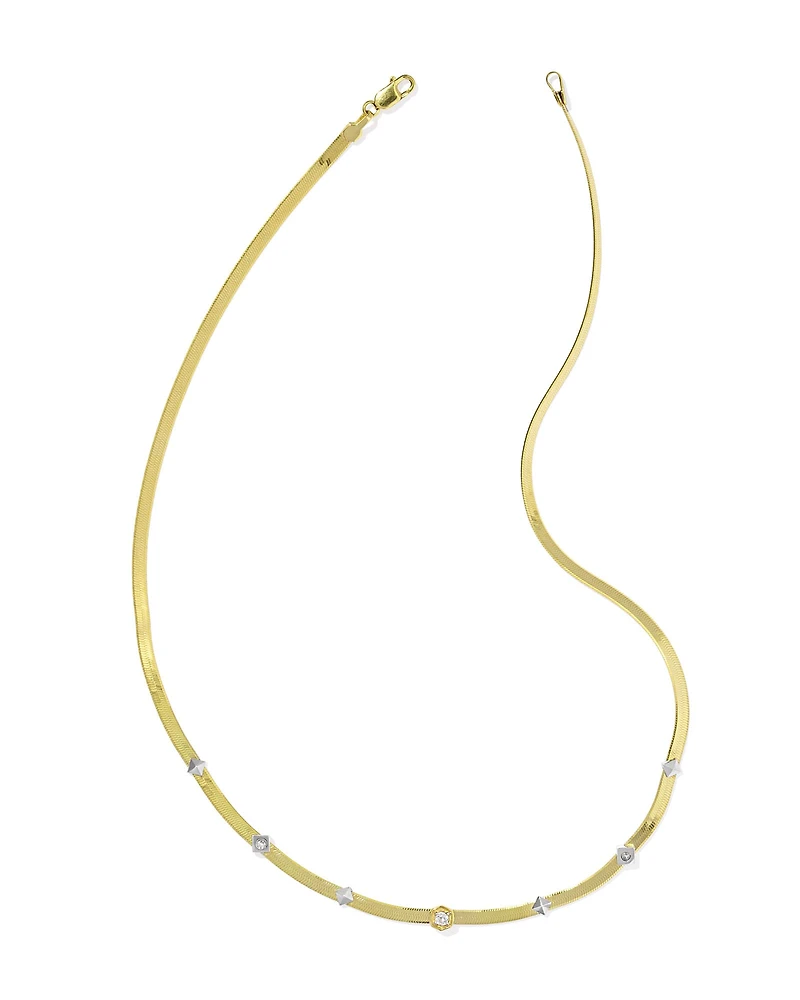Virginia Sterling Silver Chain Necklace White Topaz