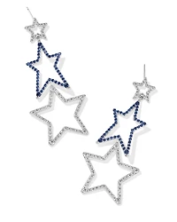 Darcy Silver Statement Earrings in Blue Mix
