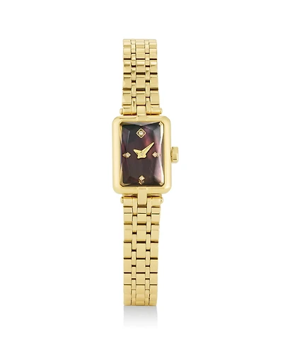 Adela Gold Tone Stainless Steel Watch Ivory Mother-of-Pearl