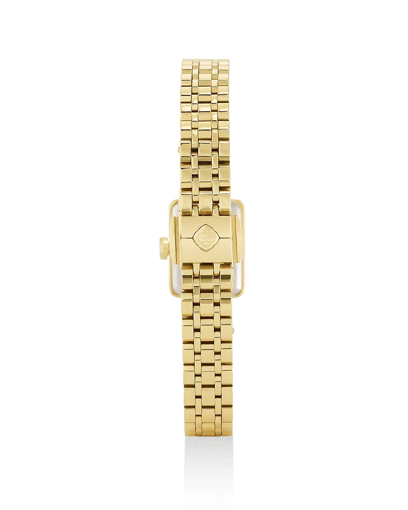 Adela Gold Tone Stainless Steel Watch Ivory Mother-of-Pearl