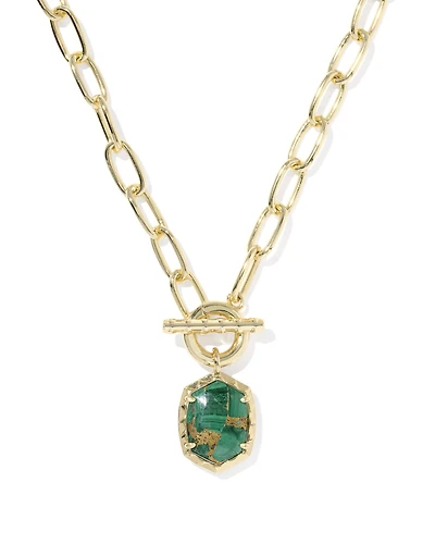Daphne Convertible Gold Link and Chain Necklace Ivory Mother-of-Pearl