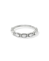 0.07 ct Lab Grown White Diamond Marisa Oval Band Ring 14k Gold