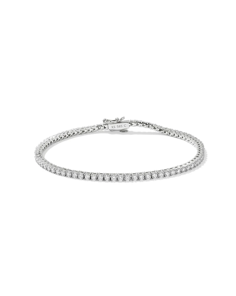 ct Lab Grown White Diamond Tennis Bracelet 14k Gold