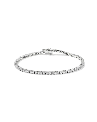 ct Lab Grown White Diamond Tennis Bracelet 14k Yellow Gold