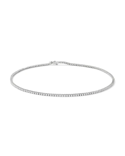 ct Lab Grown White Diamond Tennis Necklace 14k Gold