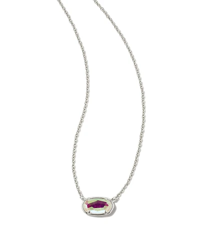 Grayson Silver Pendant Necklace Platinum Drusy